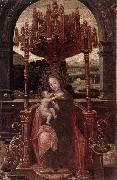 unknow artist The virgin and child enthroned France oil painting reproduction